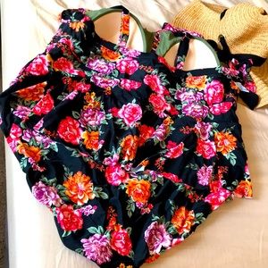 Floral bathing suit
